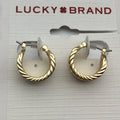 Lucky Brand Hypoallergenic Small Hoops Earrings Gold Tone