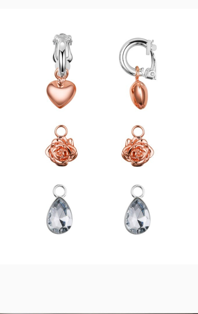 Disney Kid's Princess Beauty and The Beast Multi Earring Set