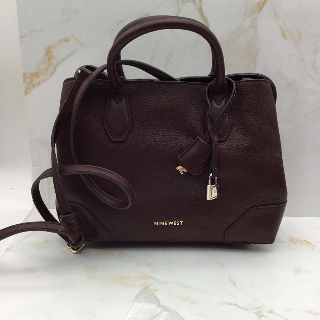 Nine West Black Brooklyn Jet Set Satchel Tote  8.5"H × 10.5"W × 4"D