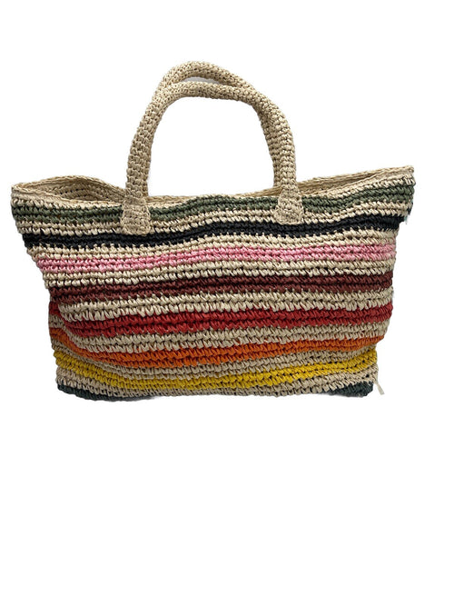 Bloomingdale’s Exclusive Aqua Straw/paper/linen Beach XL Tote $138
