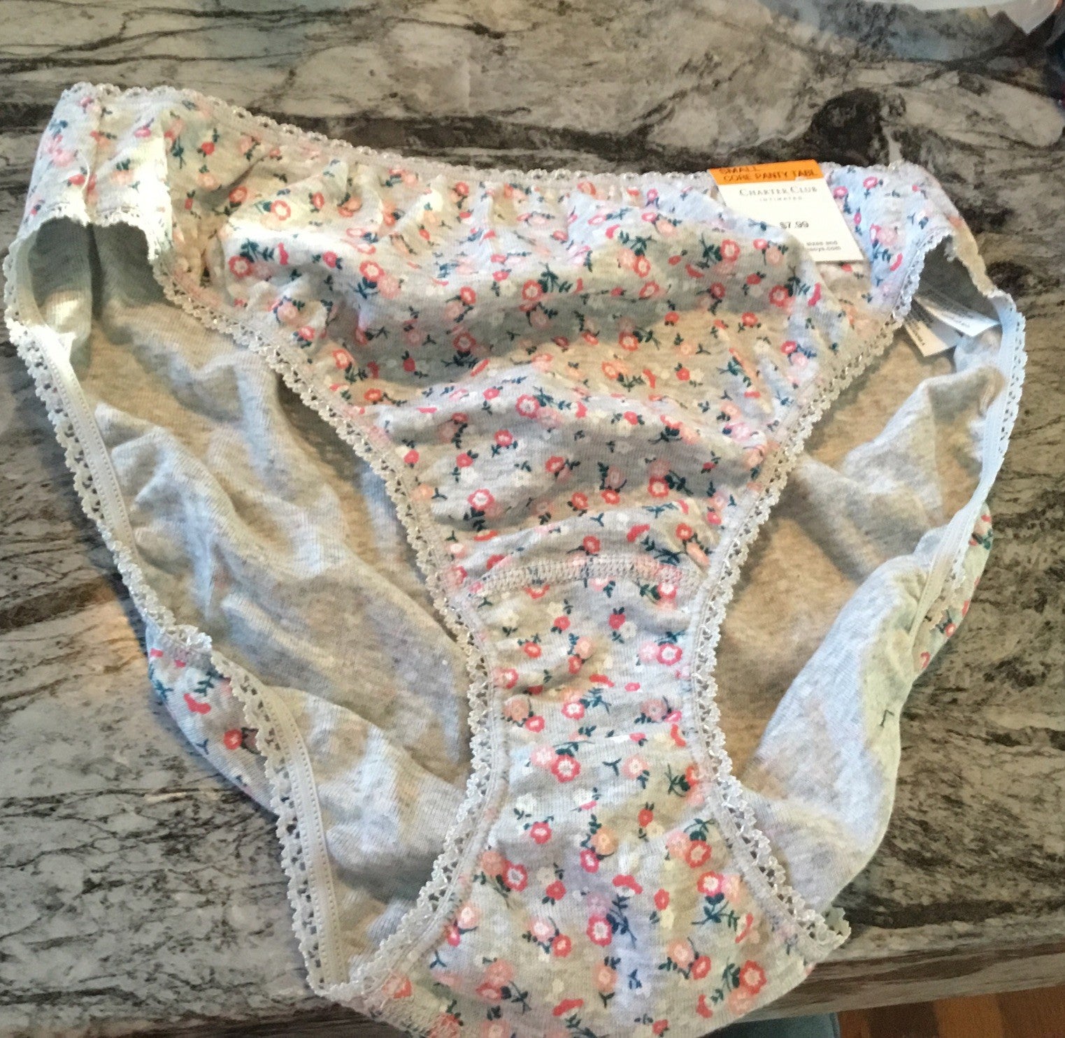 Charter Club Everyday Cotton High-Cut Brief Underwear Mini Rose Small 