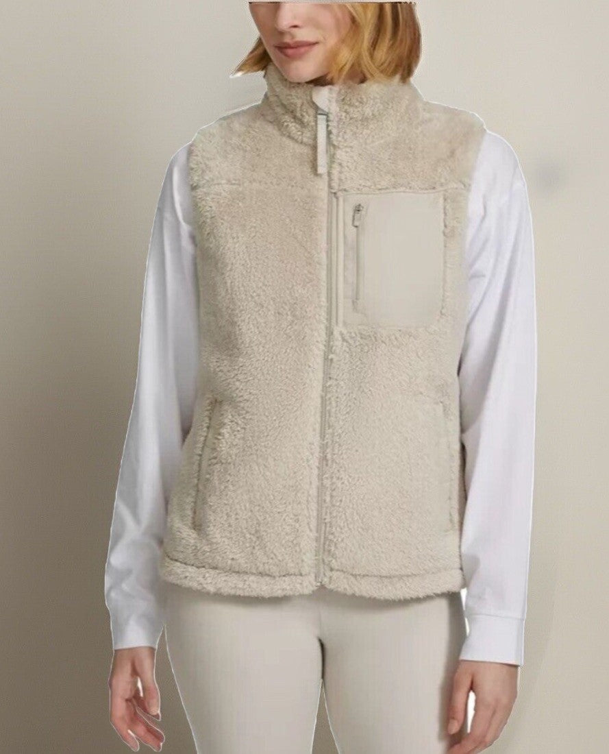 Calvin Klein Performance Women's Sherpa Vest Size S color TEQ PORCINI 