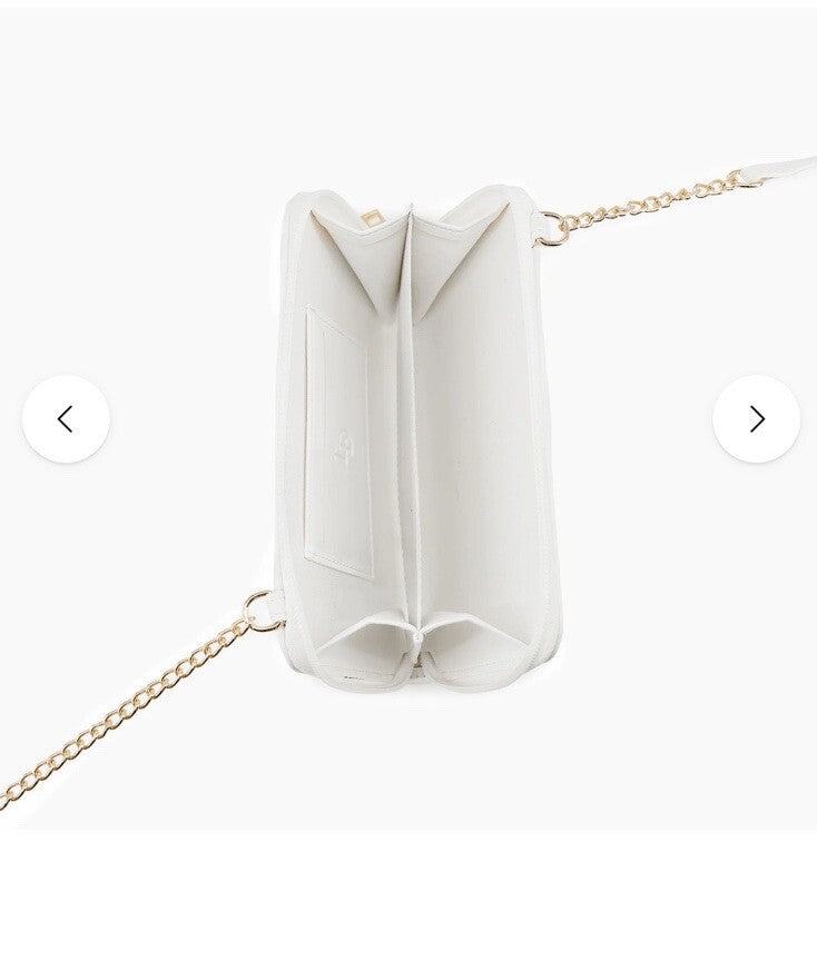 DAPHNE HEART WALLET CROSSBODY BAG WHITE 