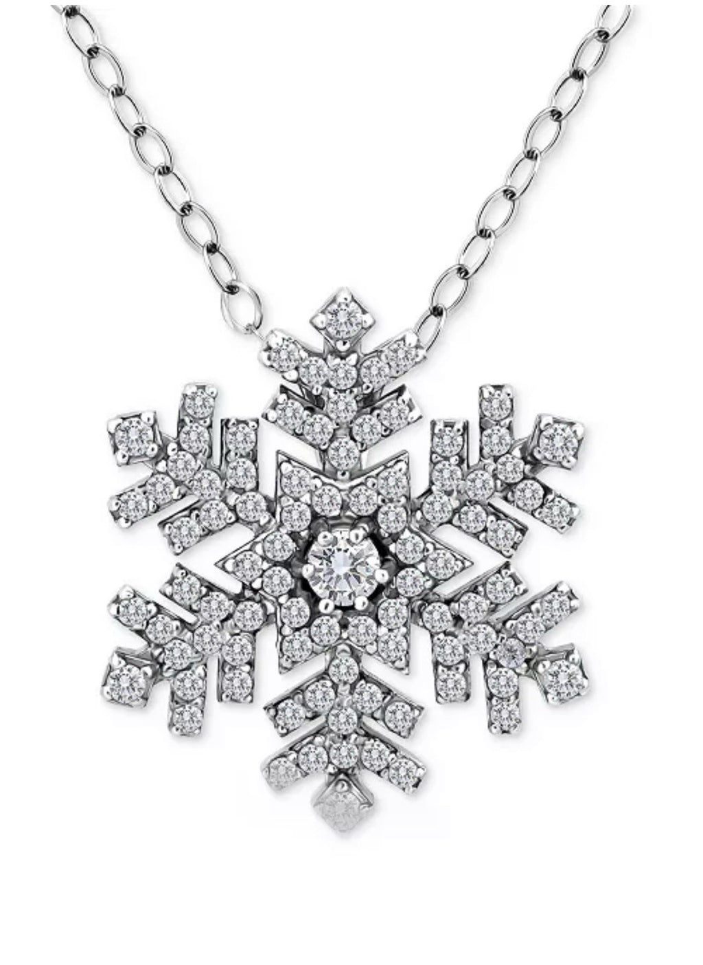 Giani BerniniCubic Zirconia Snowflake Pendant Necklace in Sterling Silver 16”+2”