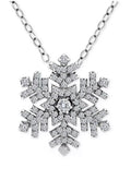 Giani BerniniCubic Zirconia Snowflake Pendant Necklace in Sterling Silver 16”+2”