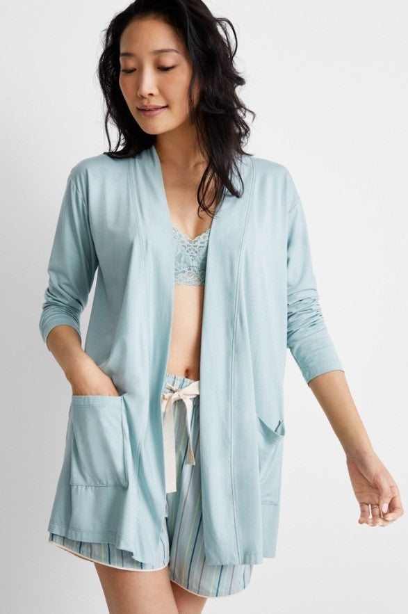 State of Day Women's Knit Open Front Cardigan, Gray Mist, X-SMALL