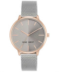 Nine WestWomen's Two-Tone Mesh Bracelet Watch 40mm