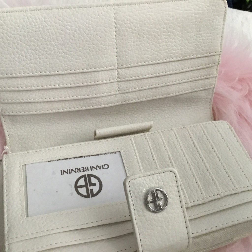 Giani Bernini Softy Core Leather Long  Wallet White