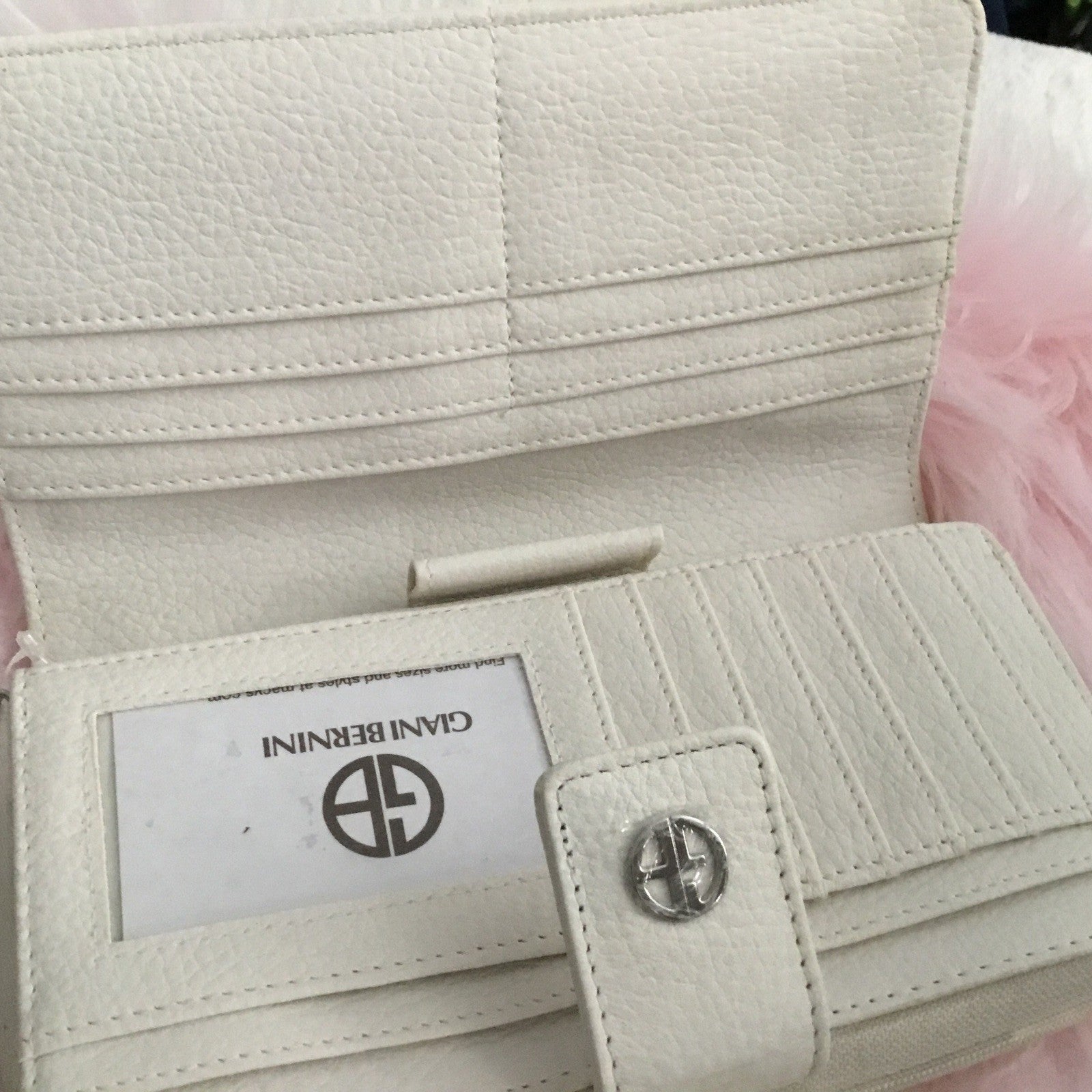 Giani Bernini Softy Core Leather Long  Wallet White