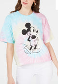 Disney Juniors' Cotton Mickey Mouse Tie-Dyed T-Shirt XL
