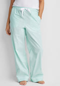 State of Day Women's Printed Poplin Pajama Pants - Tea Green Size XL