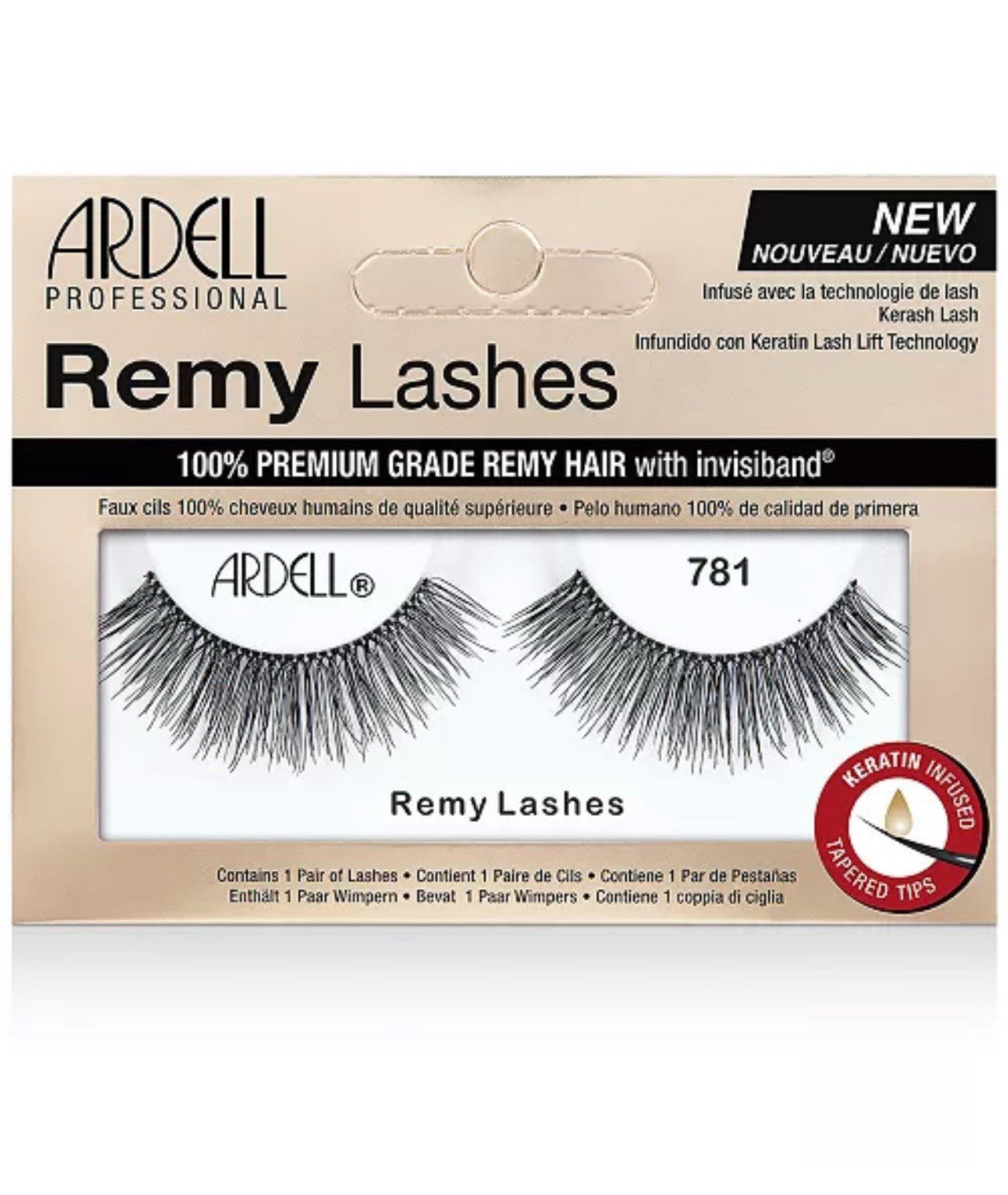 Ardell Professional REMY Lashes # 781 Invisiband Keratin Infused Tapered