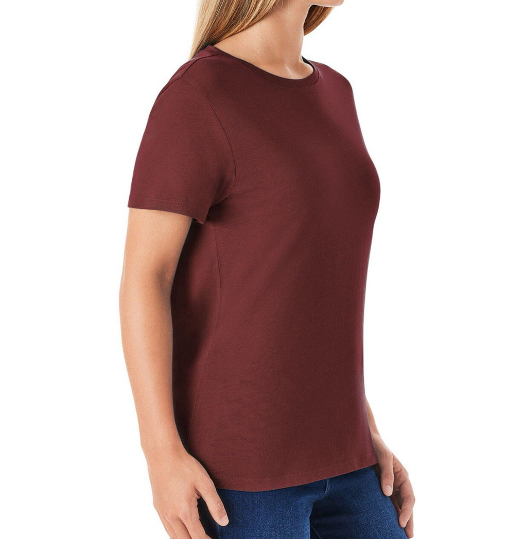 Members Mark Women's Essential Short Sleeve Relaxed Fit Crewneck Tee Size L
