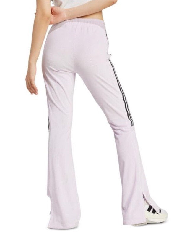 adidas Women's Tiro Ribbed Velour Flared leggings Size S Ice Lavender 