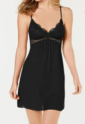I.n.c. International Concepts Lace & Chiffon Nightgown Lingerie Black L