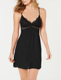 I.N.C. International Concepts Lace & Chiffon Nightgown Lingerie Black XL