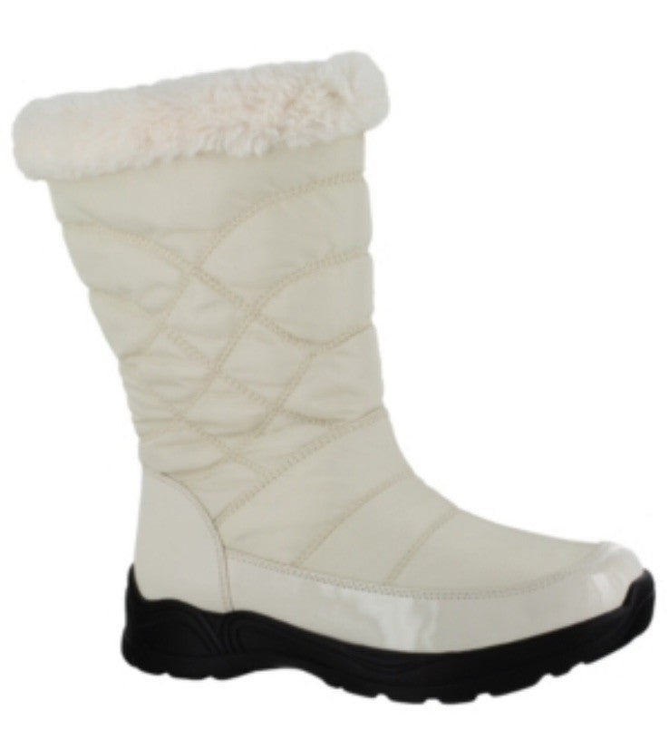 Easy Street Women's Easy Dry by Cuddle Waterproof Boots Winter White Size 10 M