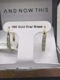 Macys 18k Gold Plated Hoops Over Brass