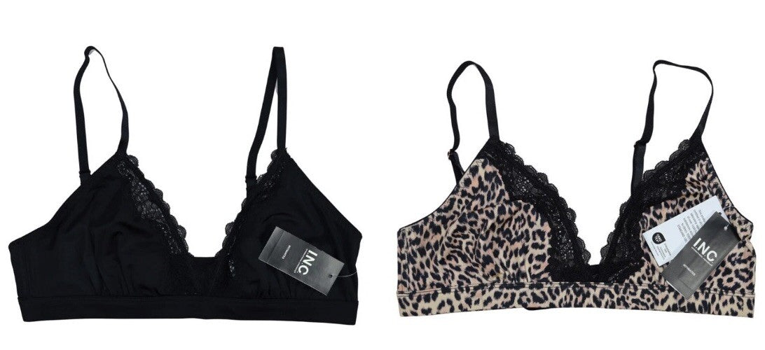 INC International Concepts Satin w/Lace Trim Bralette Style Women's Bra NWT
