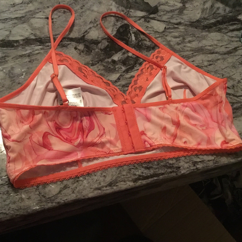 I.N.C. International Concepts Women's Lace-Trim Bralette Marble XXL