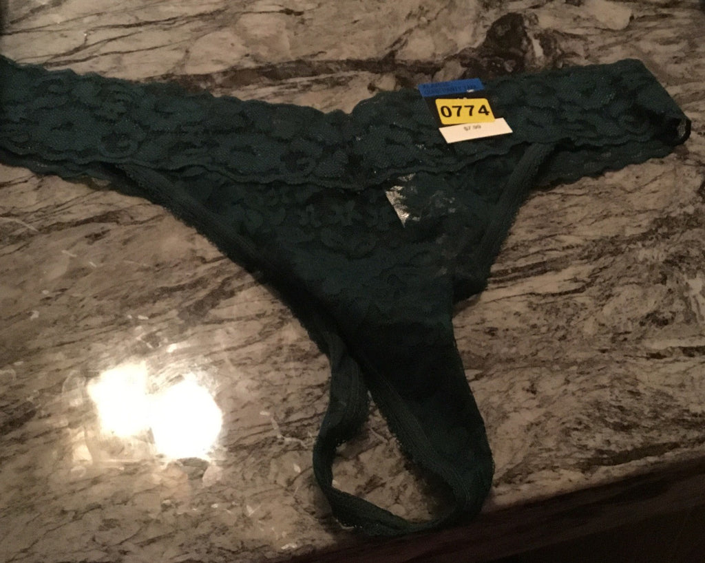 INC International Concepts Women’s Lace Butterfly Thongs Panties Dark Forest XL