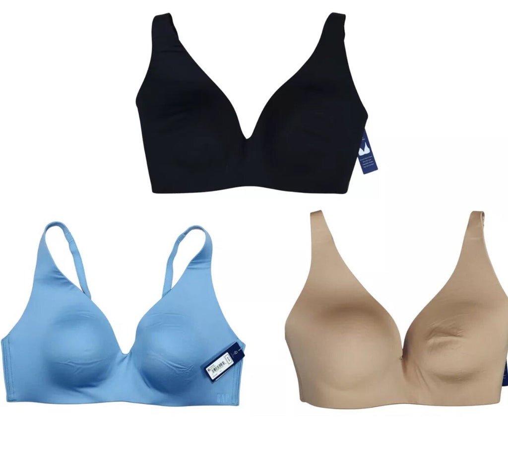 Gap Body Everyday Essentials Microfiber Wire-Free Padded Tagless Women's Bra NWT