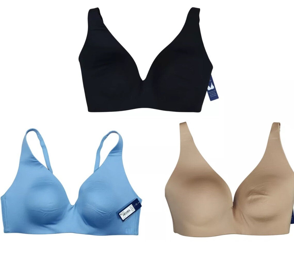 Gap Body Everyday Essentials Microfiber Wire-Free Padded Tagless Women's Bra NWT