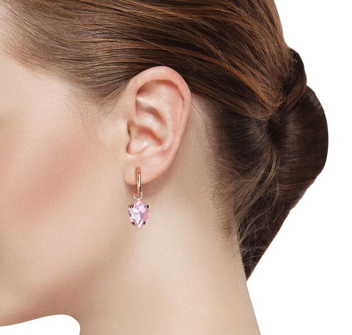 Unwritten Multi-Color Glass Mix and Match Hoop Earring Set