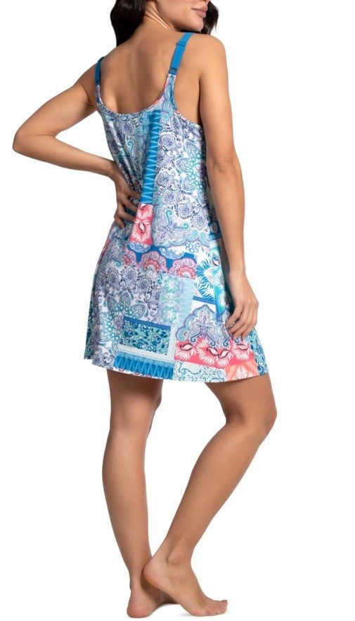 Linea Donatella Women's Printed Sleeveless Chemise M