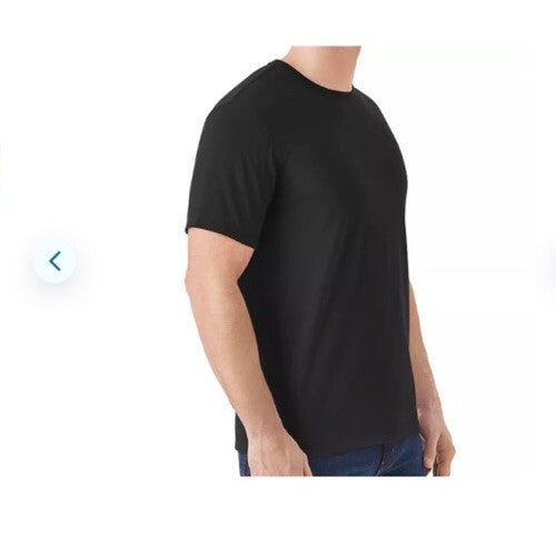 Member's Mark Men's Essential Crew Short Sleeve Tee T-Shirt Black Medium