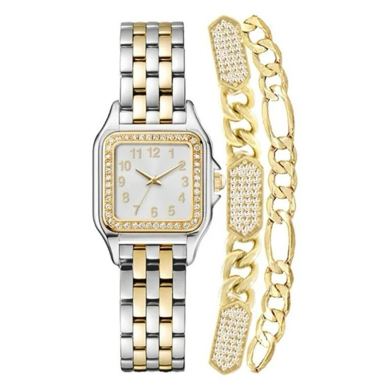 Jessica CarlyleWomen's Analog Silver-Tone and Gold-Tone Metal Alloy Watch 26mm