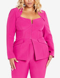 CITY CHIC Trendy Plus Size Sabine Long Sleeve Jacket M/18 Pop Pink