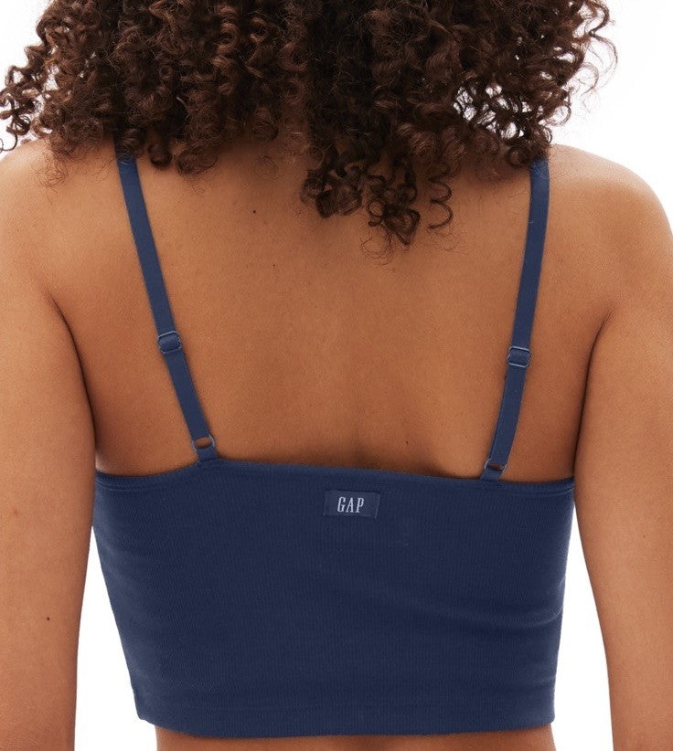 GAP GapBody Women's Logo Comfort Cropped Bralette Navy L