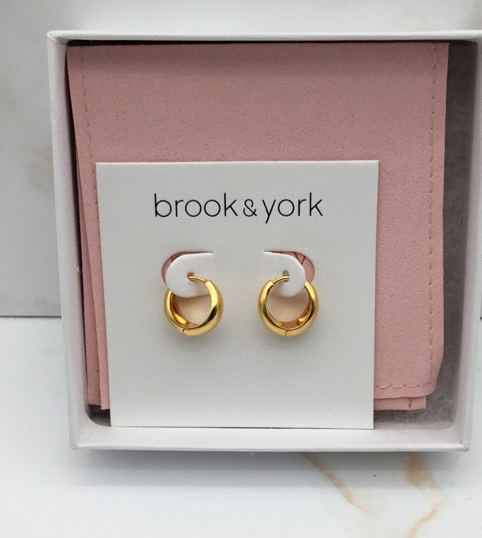 Brook & York Small Gold Color Hoops