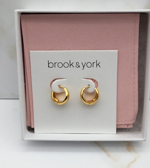 Brook & York Small Gold Color Hoops