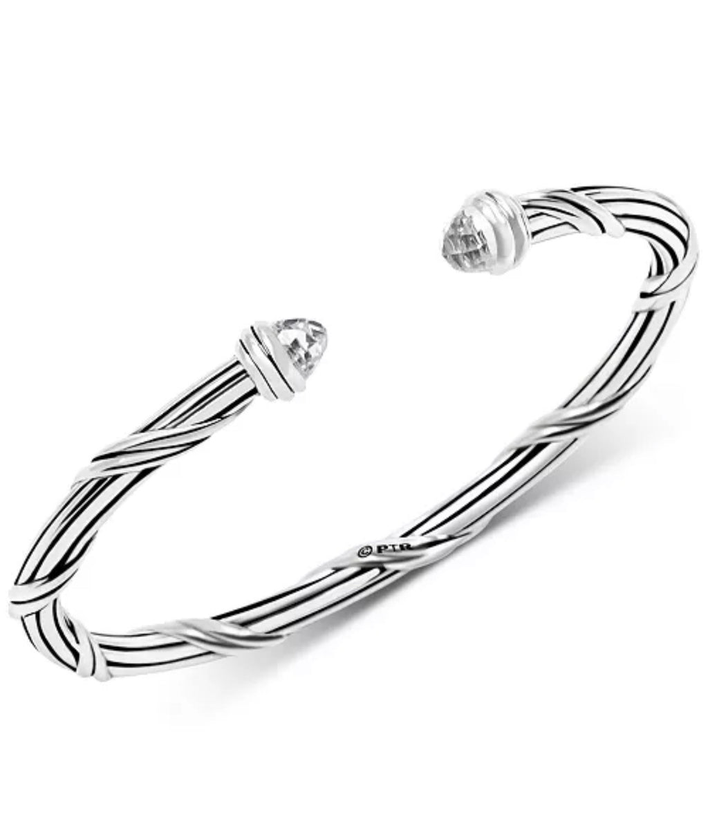 Peter Thomas Roth White Topaz Cuff Bracelet 2-3/4 Ct. T.w. in Sterling Silver