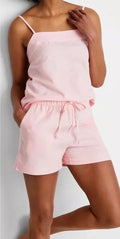 State of Day Women's 2-Pc. Sleeveless Linen Pajamas Set, Satin Pink, XXL