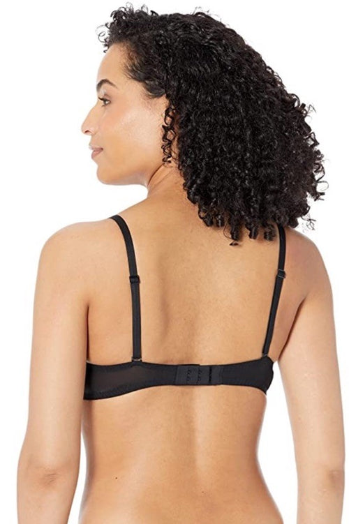 Calvin Klein Women's Sheer Marquisette Unlined Plunge Bra 32A Black 