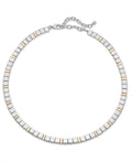 On 34th Two-Tone Square Beaded Collar Necklace, 16" + 3" Extender Multi