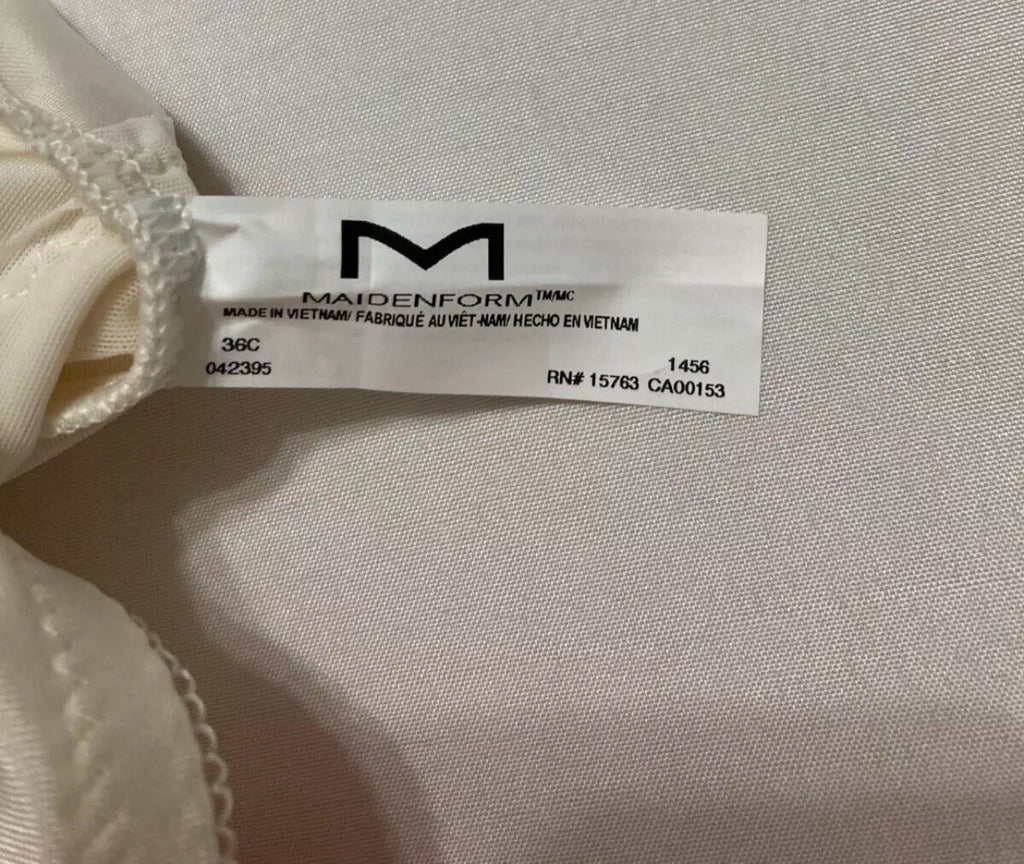 Maidenform With Built-in Bra shapewear bodysuits Buttercream 36C