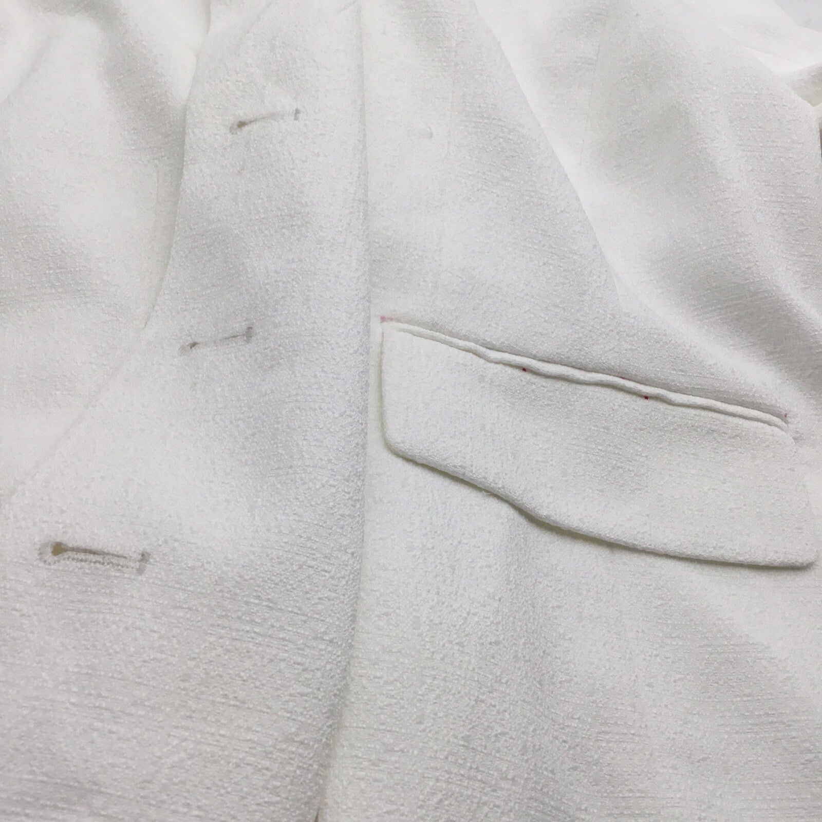 Plus Womens Office Career Suit Jacket White 18W