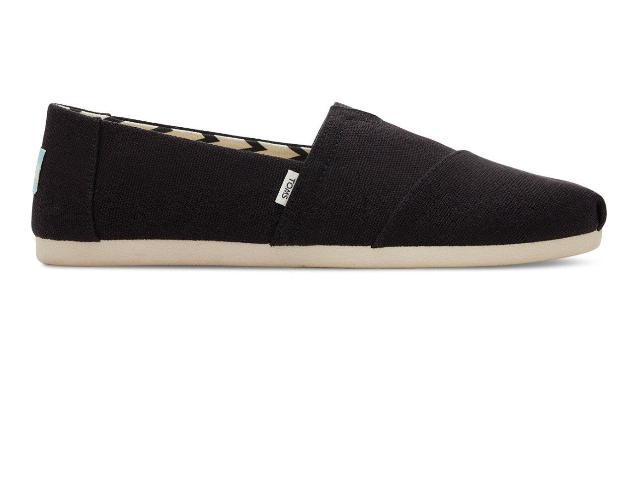 Women's Toms Alpargata Black/Black Recycled Cotton Canvas  100% Original Brand