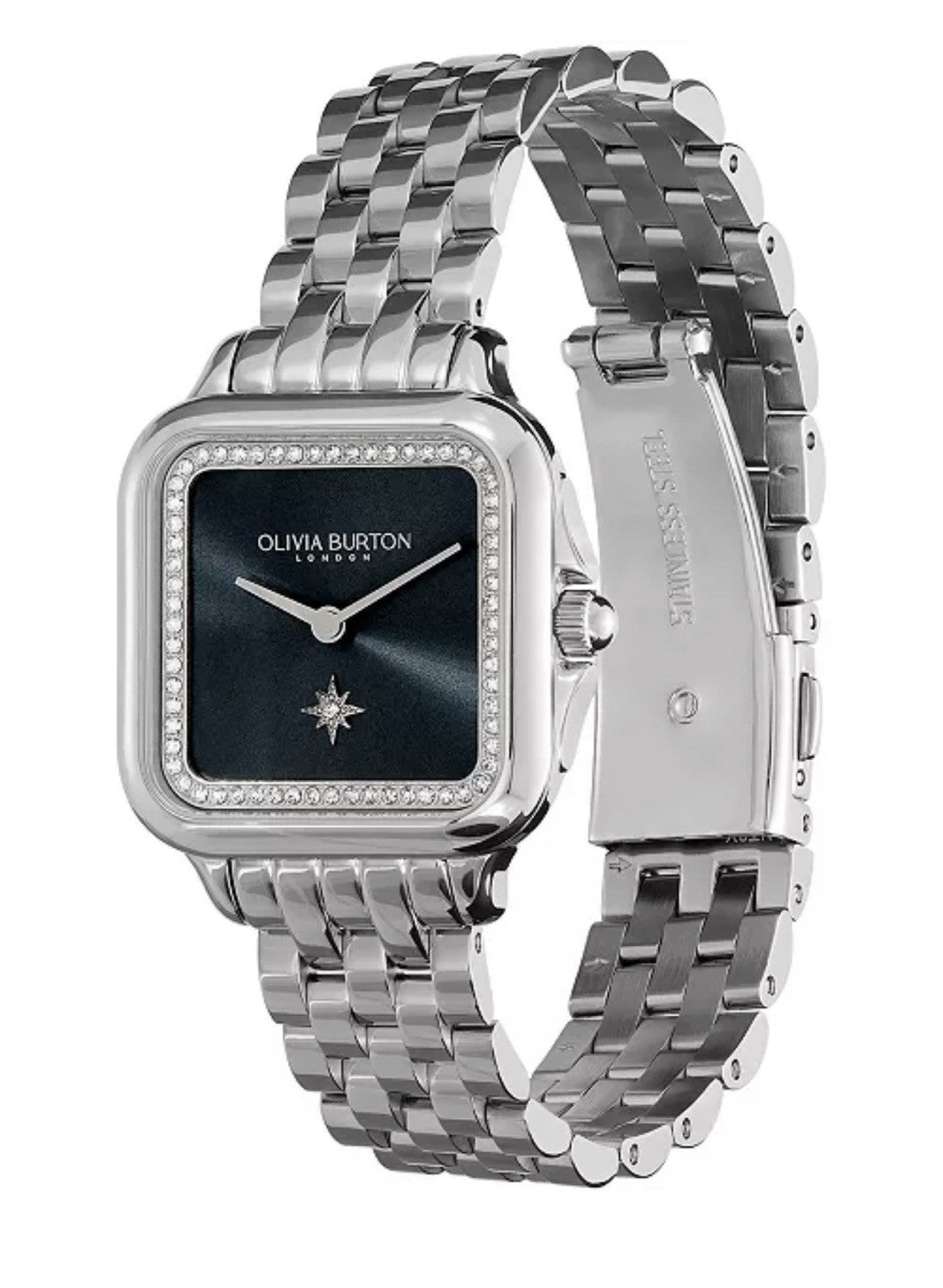 Olivia BurtonWomen's Grosvenor Silver Stainless Steel Watch 28mm One Size Fits