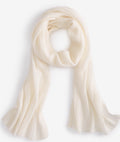 Charter Club Ribbed 100% Cashmere Scarf Women's One Size Vanilla Ice
