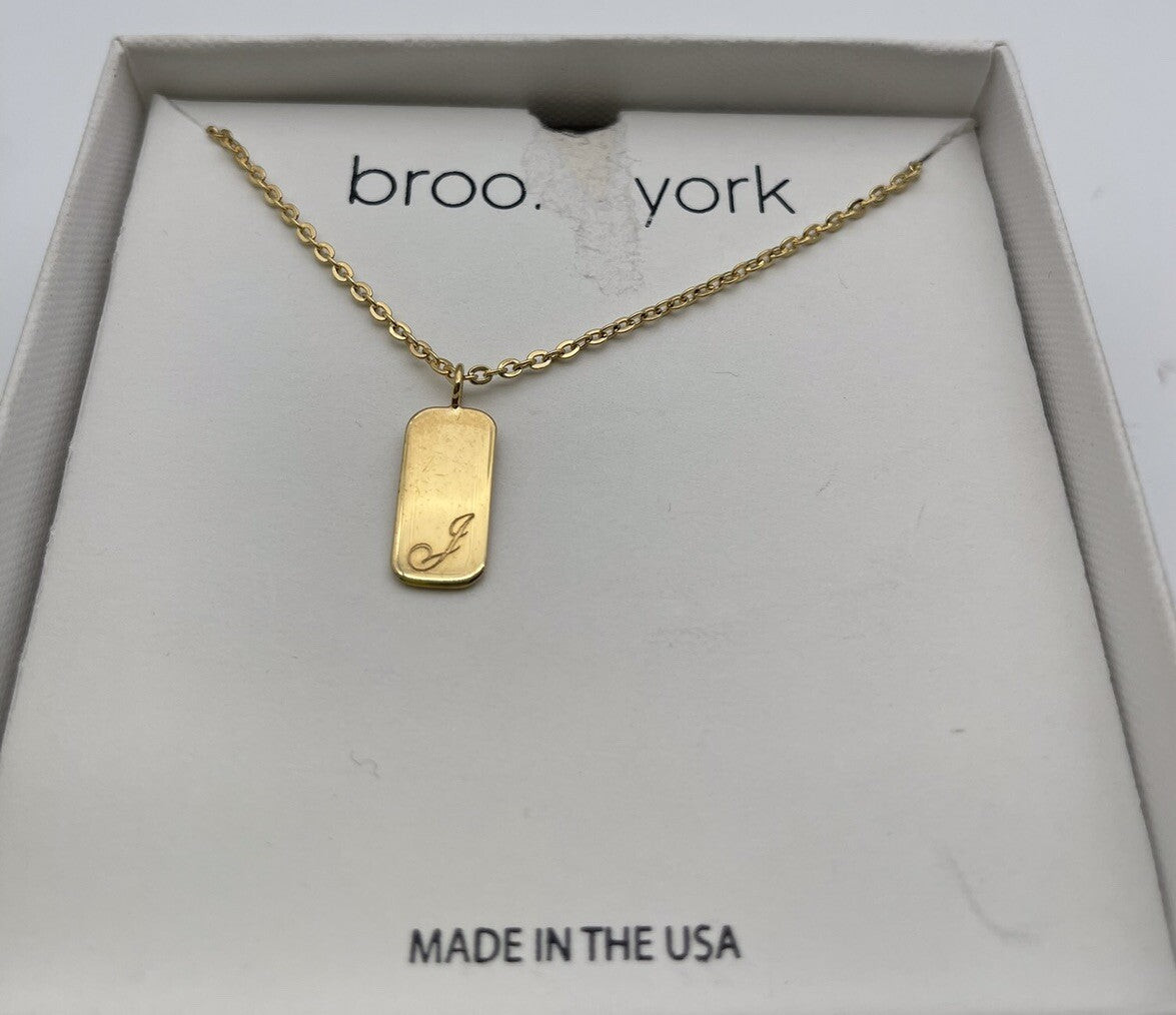 Brook & York Women’s Sloan Initial Pendant Necklace Letter J