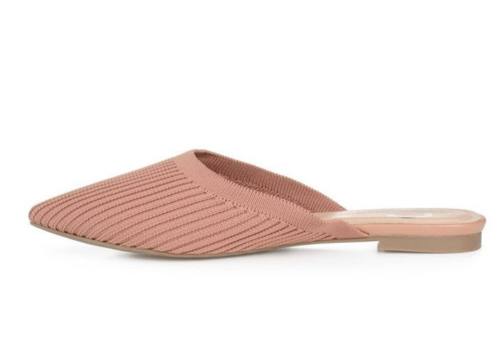 Journee Collection Women's Aniee Knit Mules, Clay Size 10W