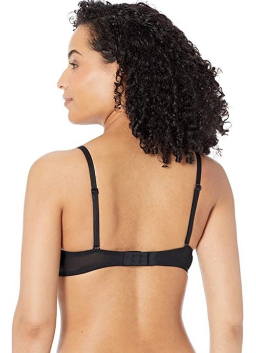 Calvin Klein Women's Sheer Marquisette Unlined Plunge Bra QF6727 Black 34B
