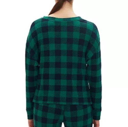 Gap GapBody Women's 1 Pc.Long-Sleeve  Pajamas Top - Green Black Only Top