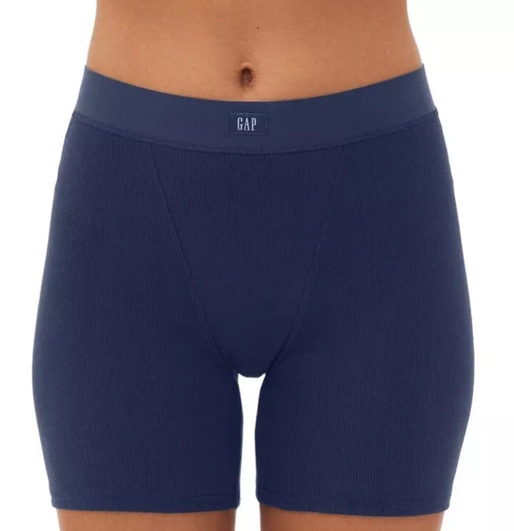 GAP GapBody Women's Logo Comfort High-Waist Shorts GPW01070 Medium Navy