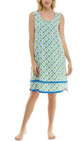 Roudelain Tassel Accented Diamond Geo Sleeveless Gown Women's Sleepwear Top M